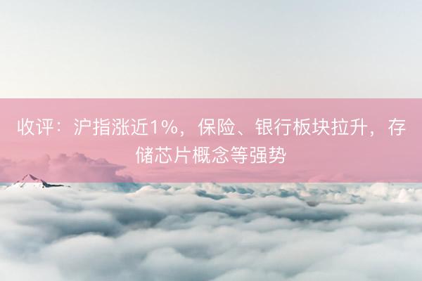 收评：沪指涨近1%，保险、银行板块拉升，存储芯片概念等强势