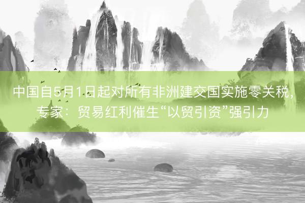 中国自5月1日起对所有非洲建交国实施零关税，专家：贸易红利催生“以贸引资”强引力