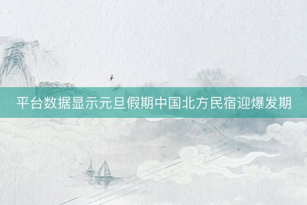 平台数据显示元旦假期中国北方民宿迎爆发期
