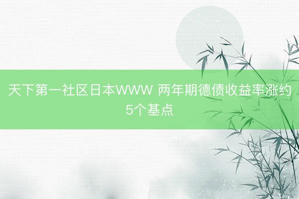 天下第一社区日本WWW 两年期德债收益率涨约5个基点