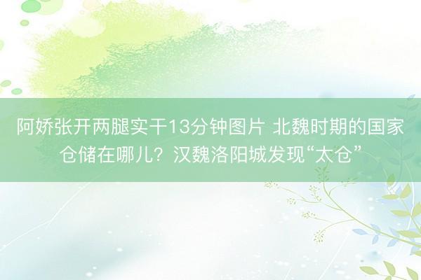 阿娇张开两腿实干13分钟图片 北魏时期的国家仓储在哪儿？汉魏洛阳城发现“太仓”