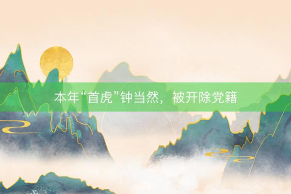 本年“首虎”钟当然，被开除党籍