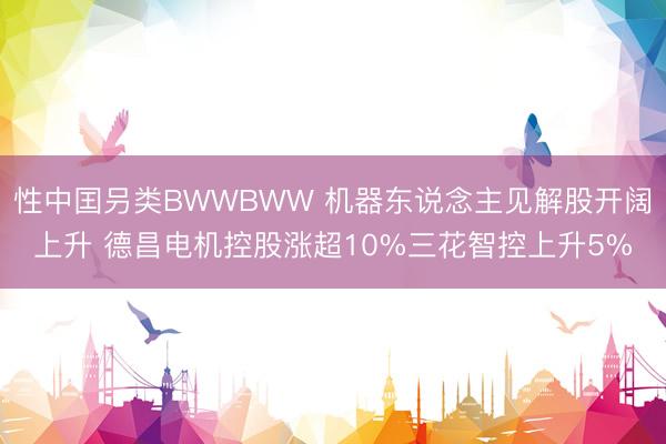 性中囯叧类BWWBWW 机器东说念主见解股开阔上升 德昌电机控股涨超10%三花智控上升5%