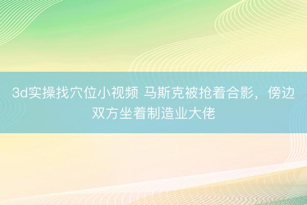 3d实操找穴位小视频 马斯克被抢着合影，傍边双方坐着制造业大佬