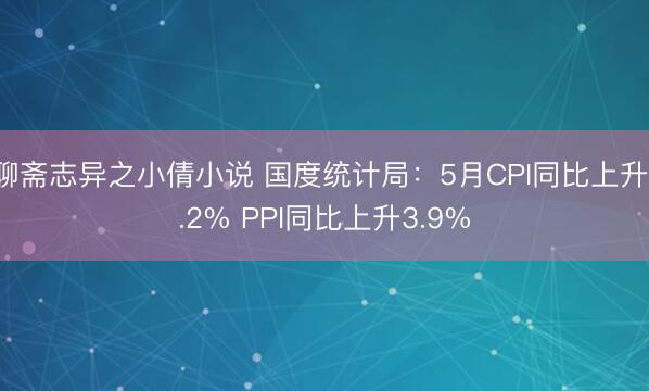 聊斋志异之小倩小说 国度统计局：5月CPI同比上升1.2% PPI同比上升3.9%