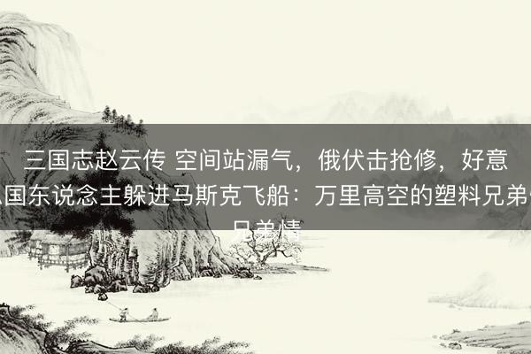 三国志赵云传 空间站漏气，俄伏击抢修，好意思国东说念主躲进马斯克飞船：万里高空的塑料兄弟情