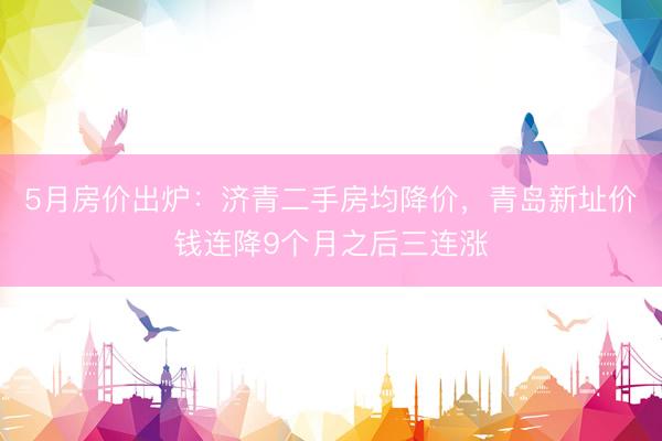 5月房价出炉：济青二手房均降价，青岛新址价钱连降9个月之后三连涨