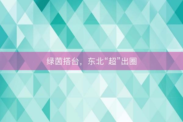 绿茵搭台，东北“超”出圈