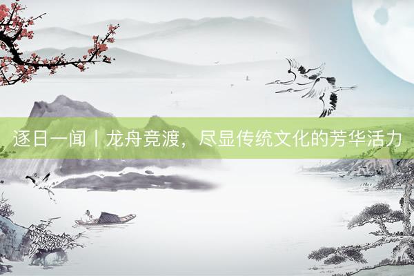 逐日一闻丨龙舟竞渡，尽显传统文化的芳华活力